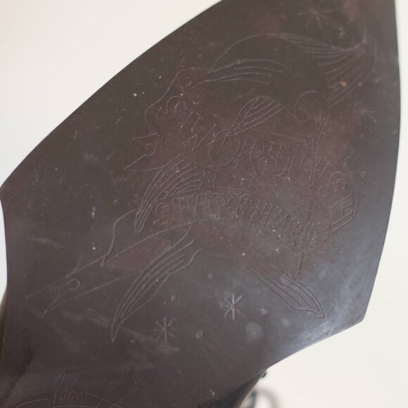 Unisex John Fluevog Swordfish Surrealist Pizza Leather Lace Up Boots - Picture 4 of 6